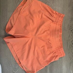 Women's Orange Lululemon Shorts 4”